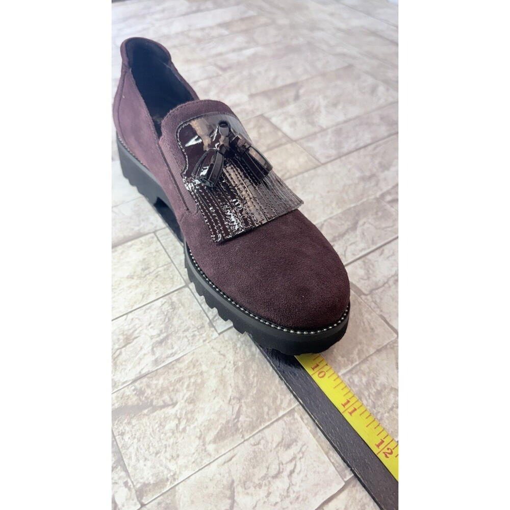 Van Eli Loafers  Leather Suede Round Toe Kiltie Tassel Block Heel Shoes US 6.5M - Picture 14 of 16